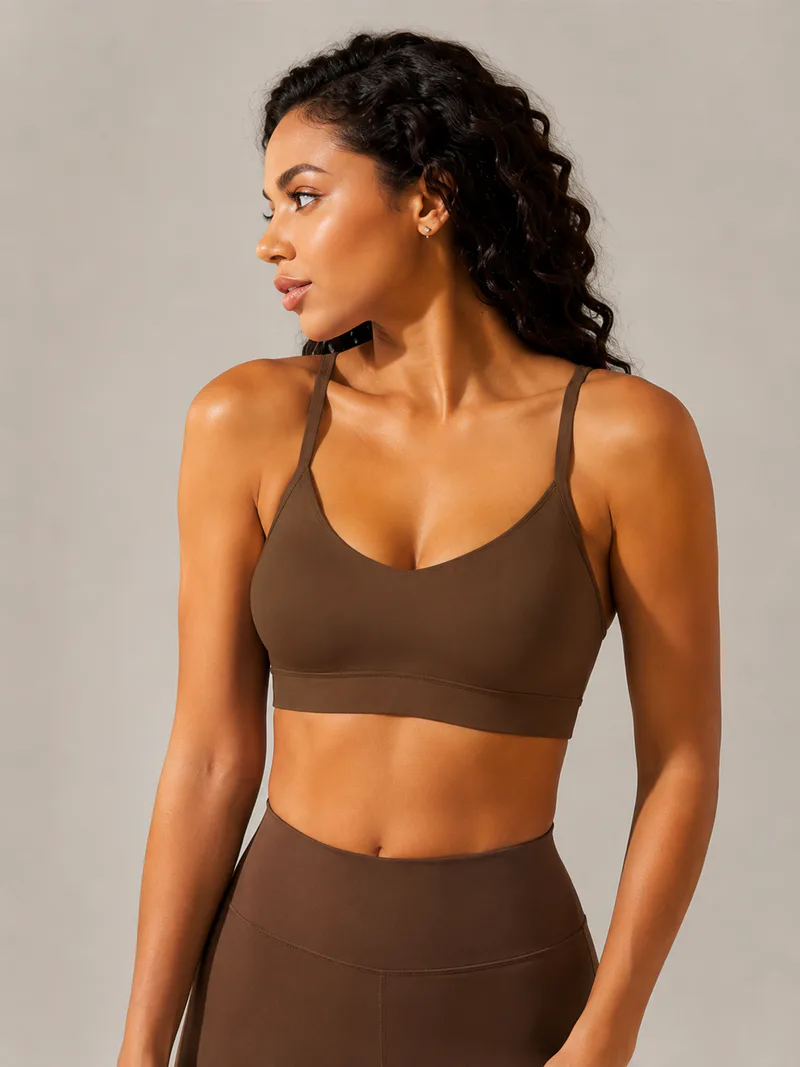 Adjustable Crisscross Back Sports Bra