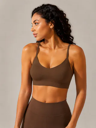 Adjustable Crisscross Back Sports Bra