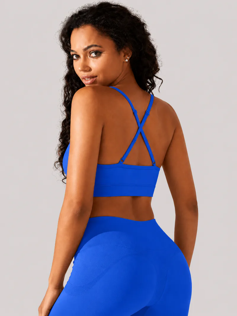 Adjustable Crisscross Back Sports Bra