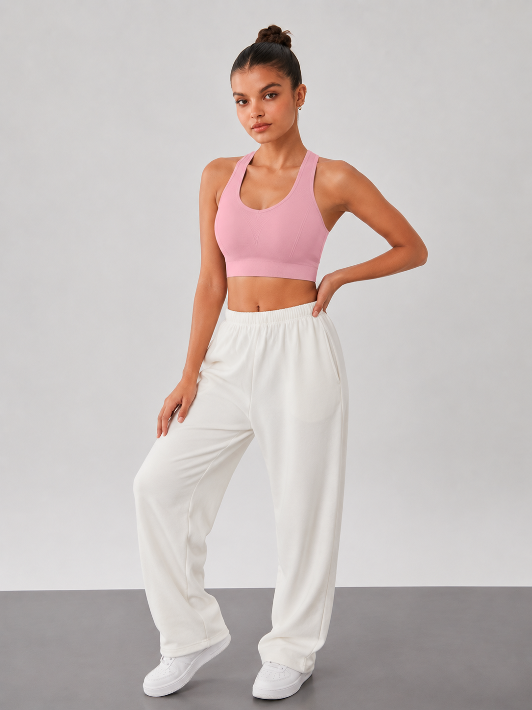 Medium Support Cutout Racerback Sports Bra