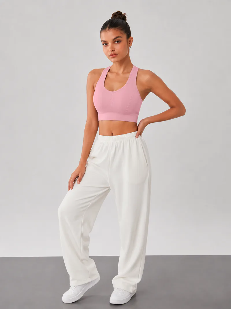 Medium Support Cutout Racerback Sports Bra