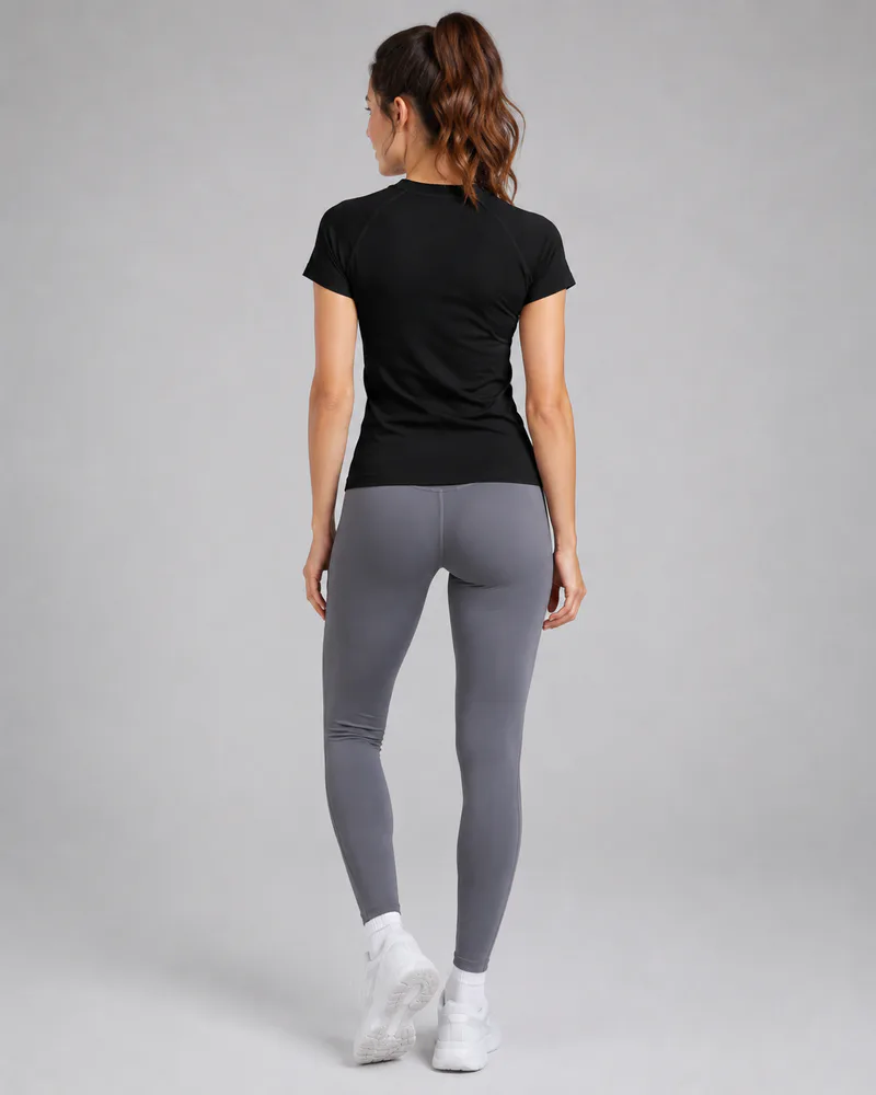 Women's Fitted Raglan Workout T-Shirt – Short Sleeve Active Tee