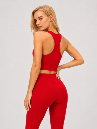 Ribbed Racerback Sports Bra