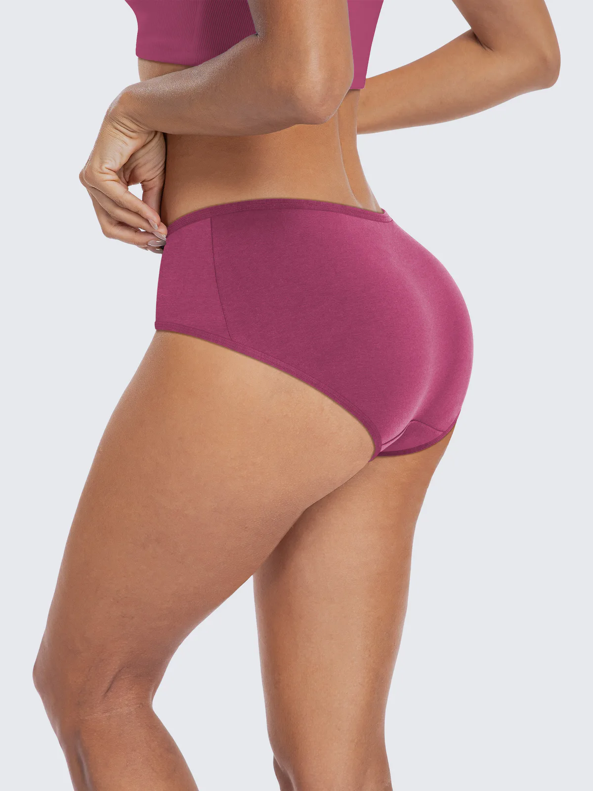 Wholesale Basic Women's Cotton-Feel Briefs | Mid-Rise Skin-Friendly Panties | Daily Breathable Comfort Underwear