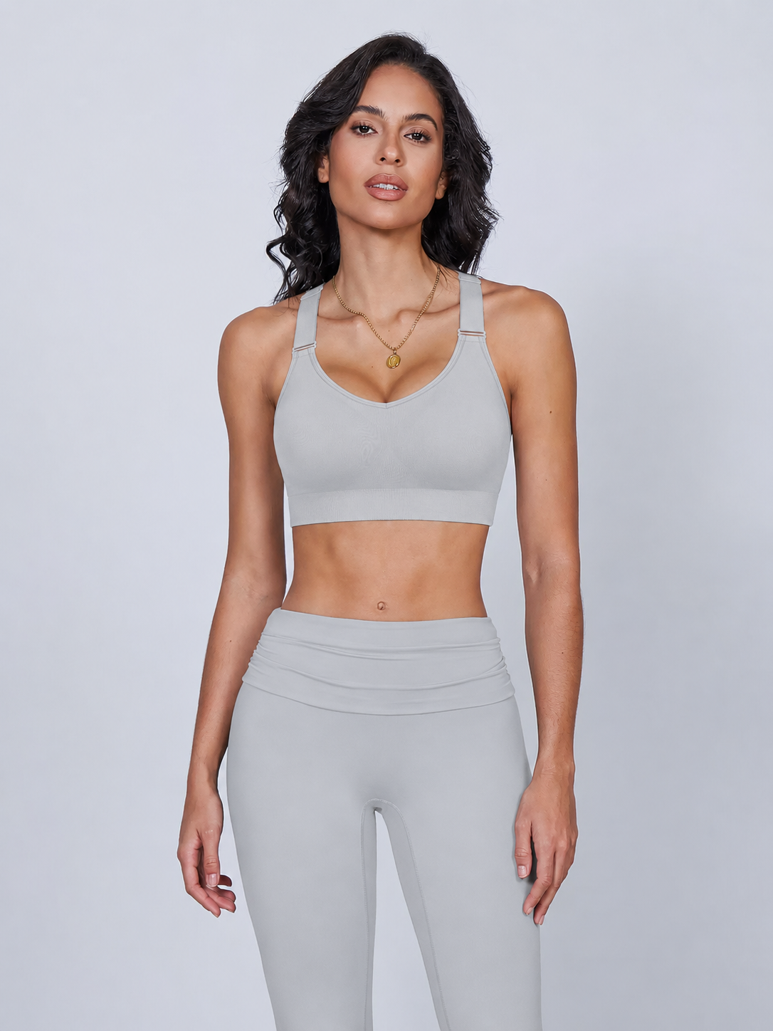 Seamless Cross-Back Sports Bra