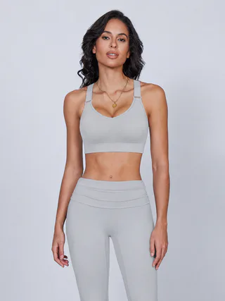 Seamless Cross-Back Sports Bra