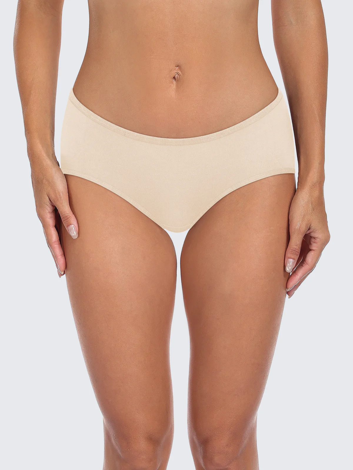 Wholesale Basic Women's Cotton-Feel Briefs | Mid-Rise Skin-Friendly Panties | Daily Breathable Comfort Underwear
