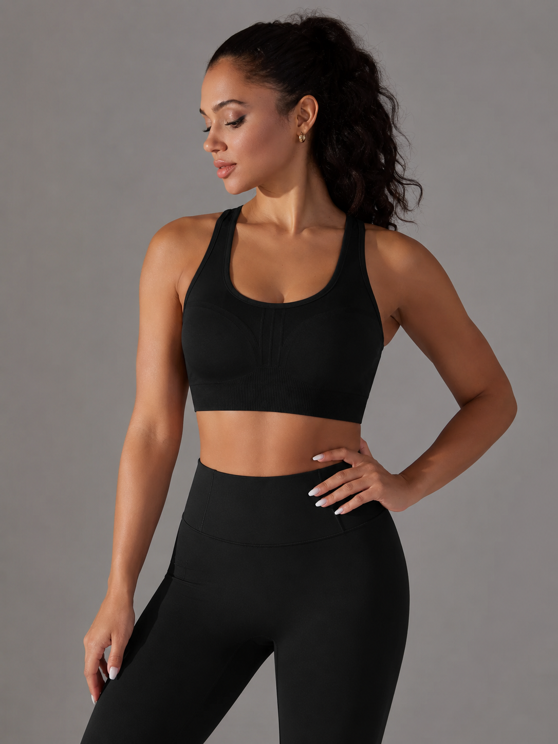 High Support Keyhole Racerback Sports Bra