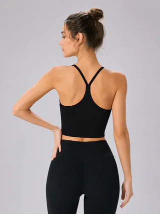 Thin Strap Racerback Longline Sports Bra