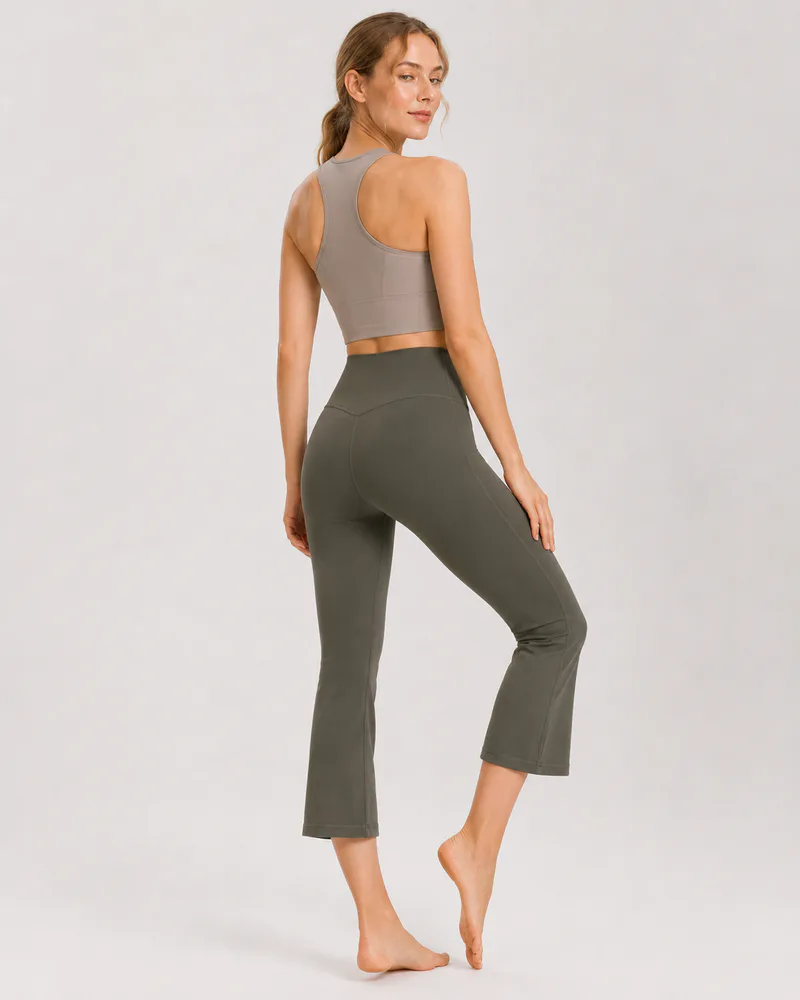 Women's High-Waisted Capri Flare Yoga Pants