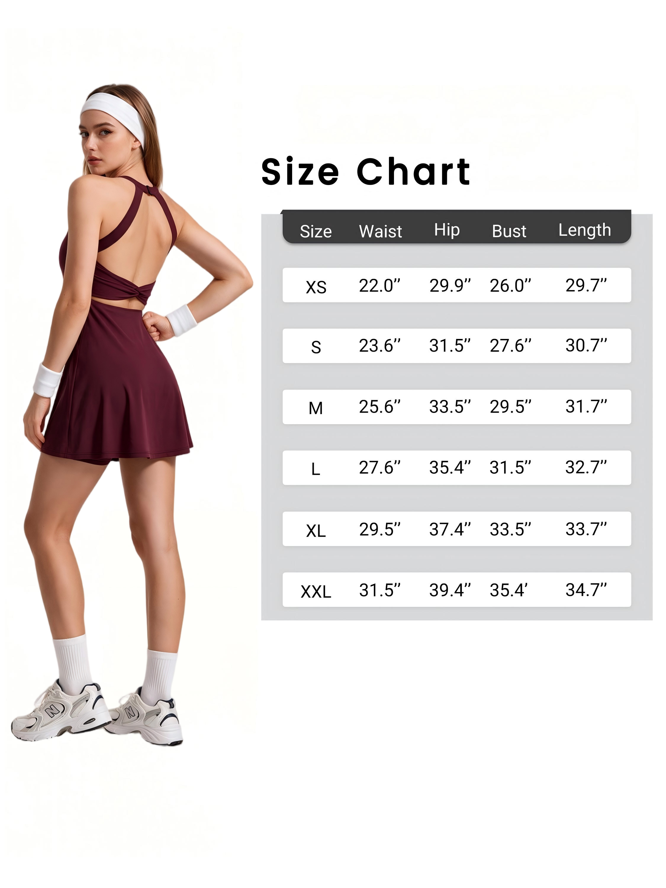 Women’s Open-Back Twist Tennis Dress
