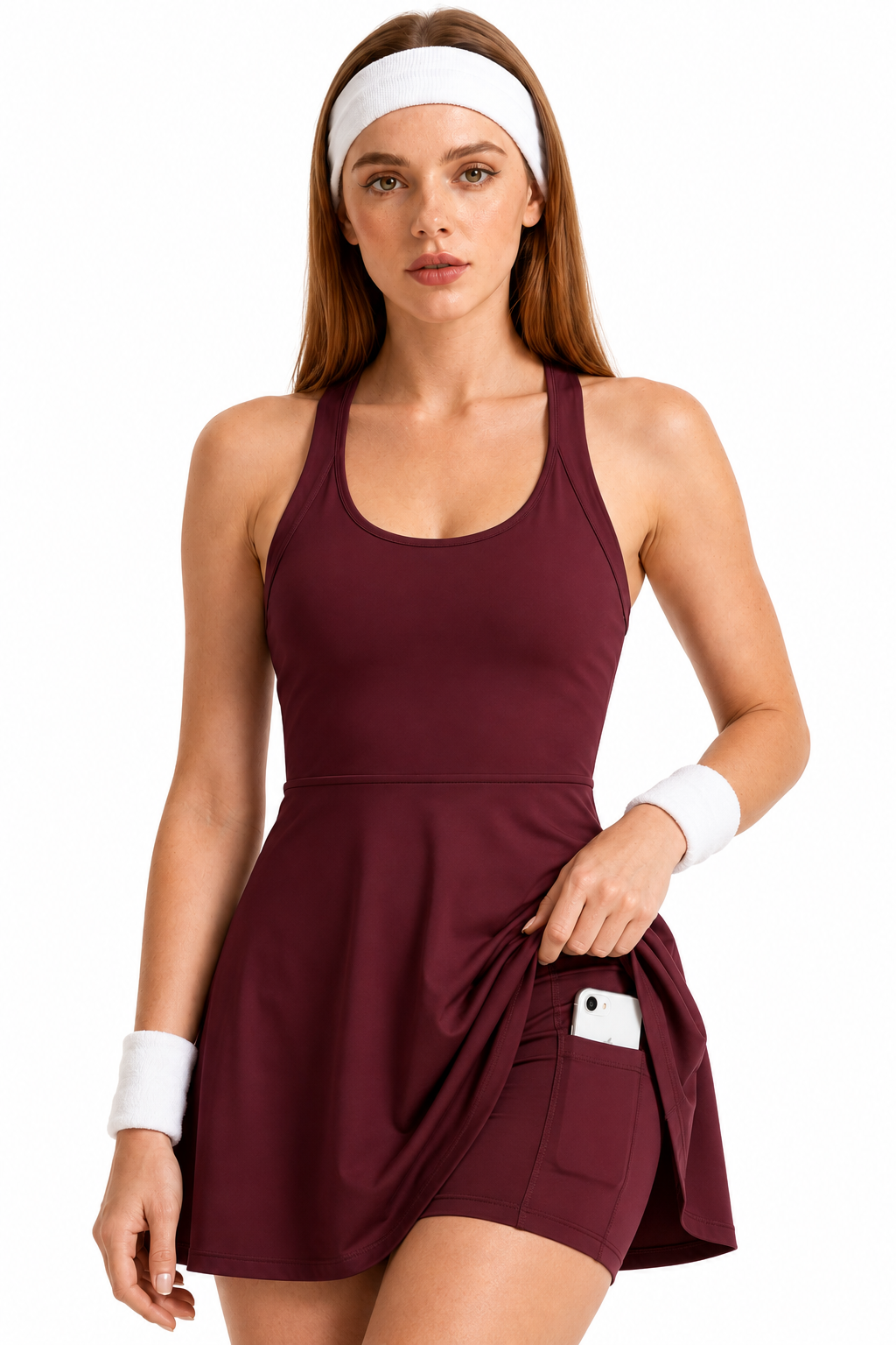 Women’s Open-Back Twist Tennis Dress