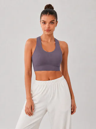 Medium Support Cutout Racerback Sports Bra