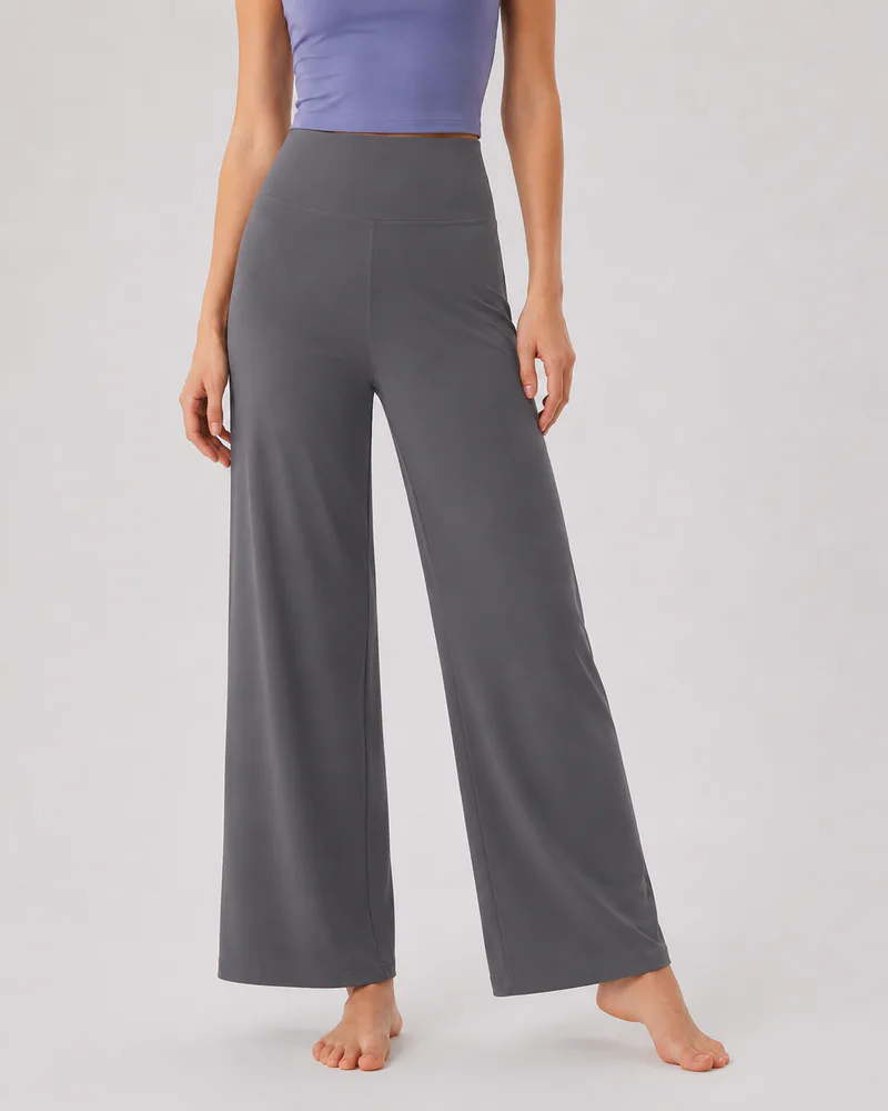 Custom High Waisted Wide Leg Yoga Pants for Women