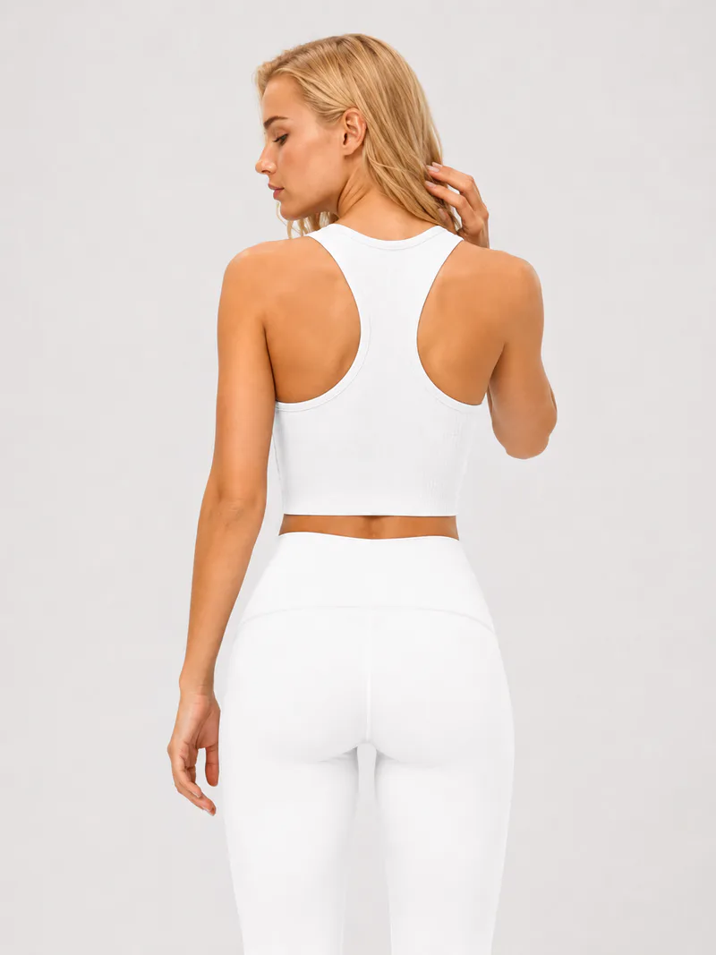 Ribbed Racerback Sports Bra