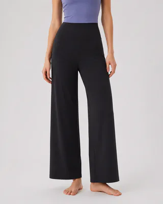 Custom High Waisted Wide Leg Yoga Pants for Women