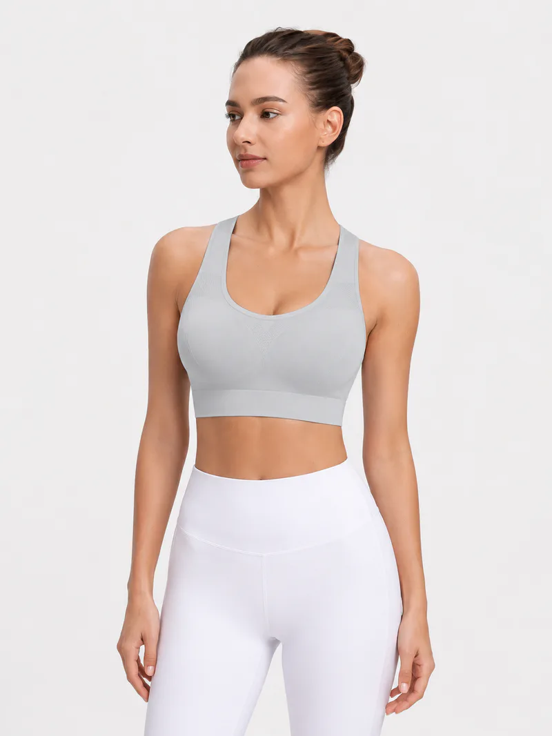 Seamless Crisscross Back Sports Bra