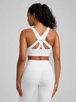 Seamless Cross-Back Sports Bra