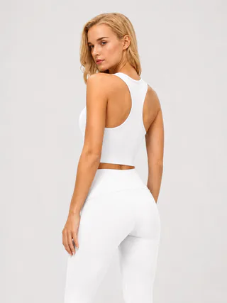 Ribbed Racerback Sports Bra
