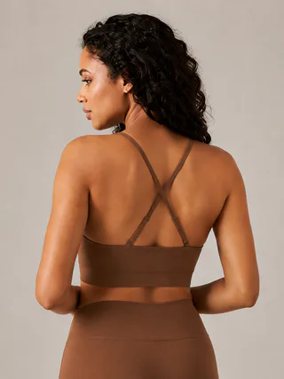 Adjustable Crisscross Back Sports Bra