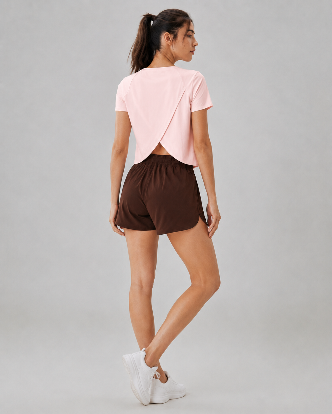 Women's Split Back Workout T-Shirt – Short Sleeve Active Tee