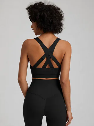 Seamless Cross-Back Sports Bra
