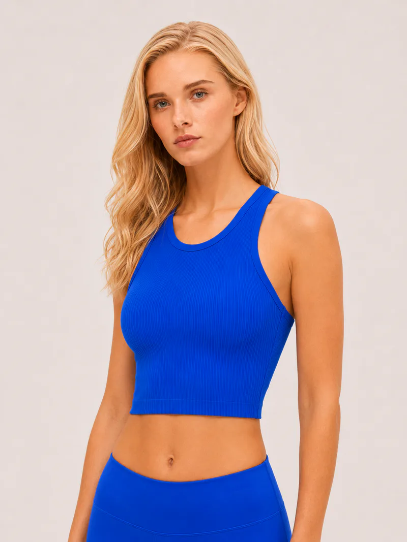 Ribbed Racerback Sports Bra