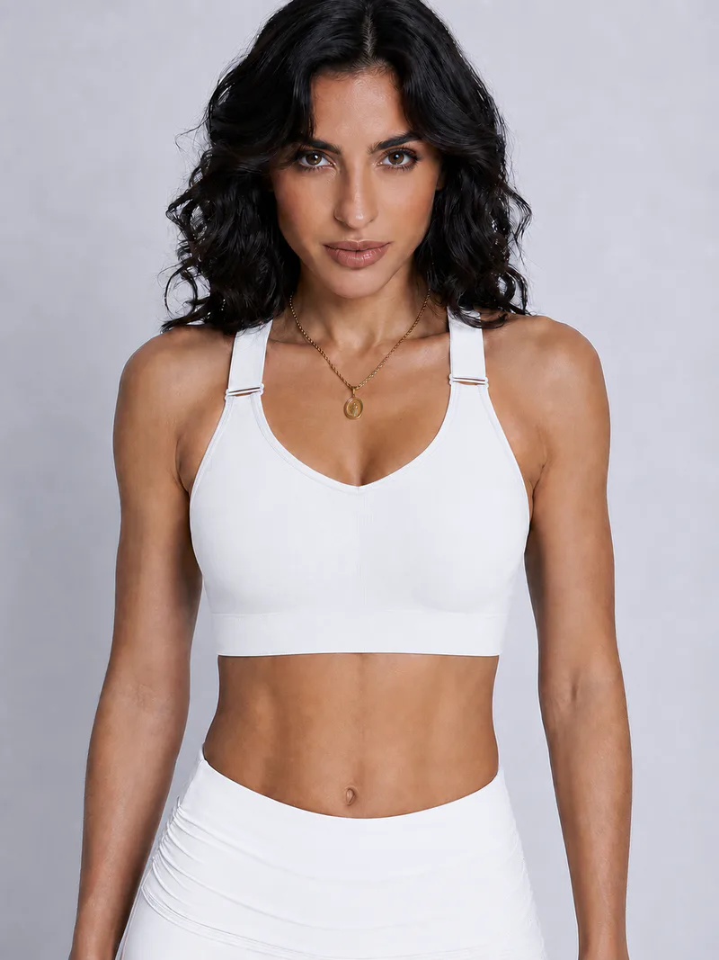 Seamless Cross-Back Sports Bra