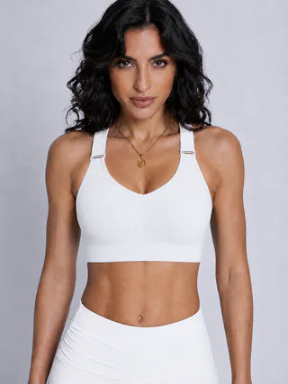 Seamless Cross-Back Sports Bra
