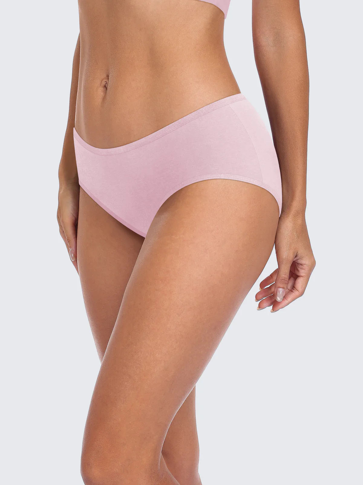Wholesale Basic Women's Cotton-Feel Briefs | Mid-Rise Skin-Friendly Panties | Daily Breathable Comfort Underwear