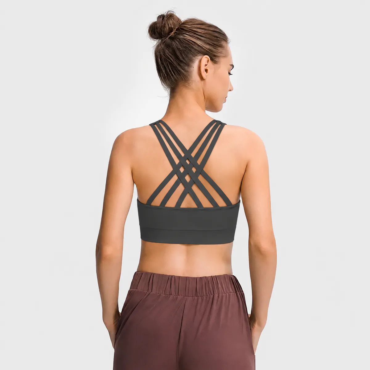 Seamless Crisscross Back Sports Bra