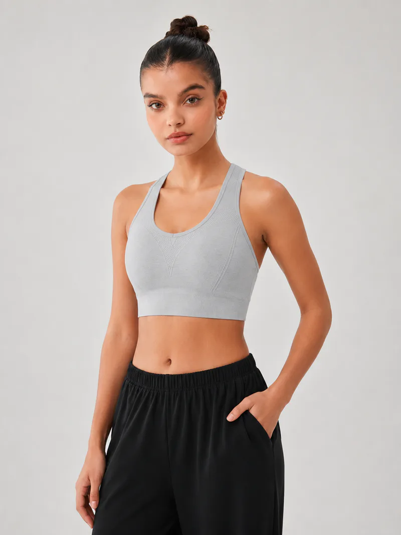 Medium Support Cutout Racerback Sports Bra