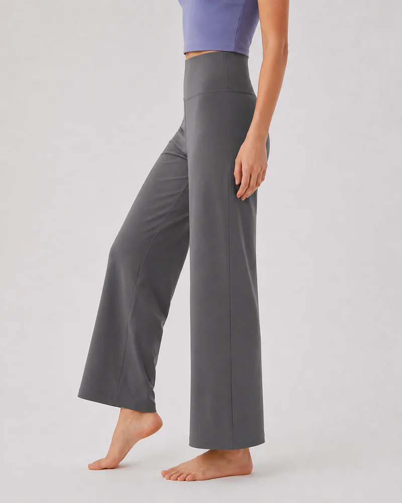 Custom High Waisted Wide Leg Yoga Pants for Women