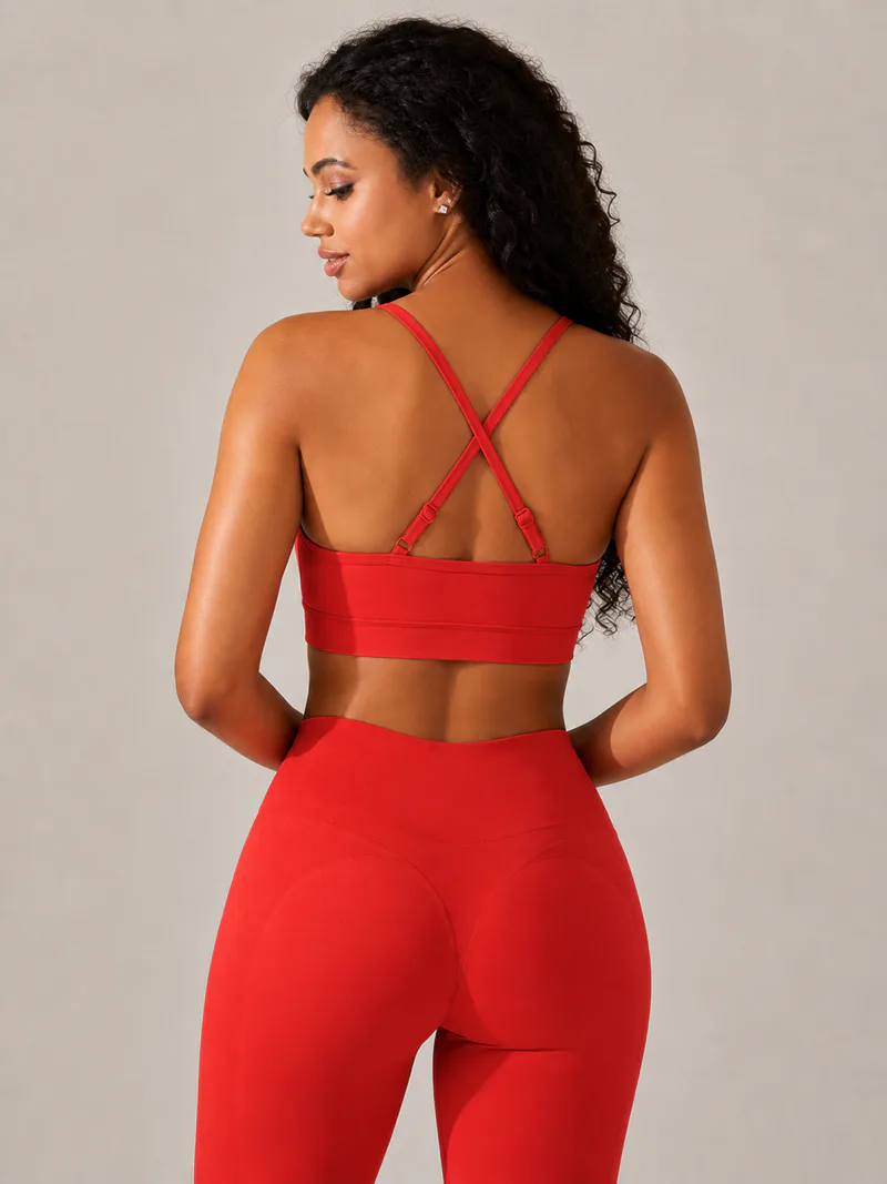 Adjustable Crisscross Back Sports Bra