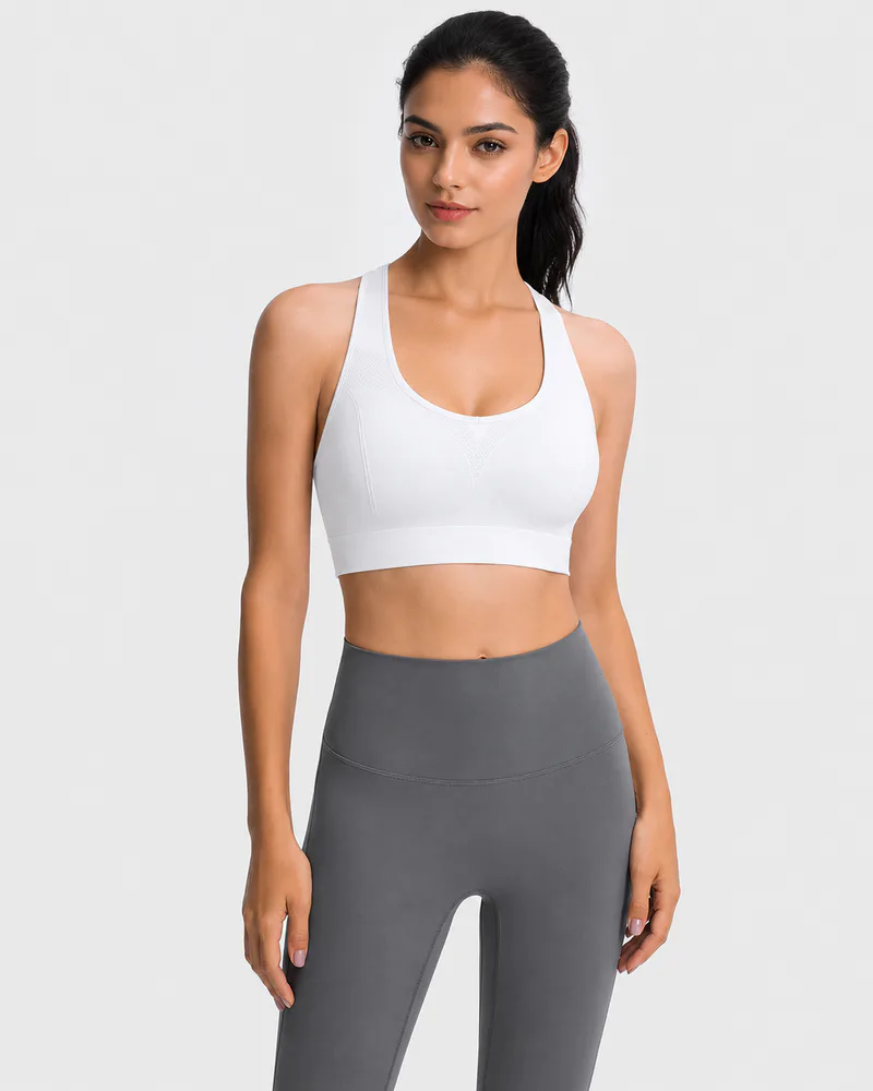 Seamless Crisscross Back Sports Bra