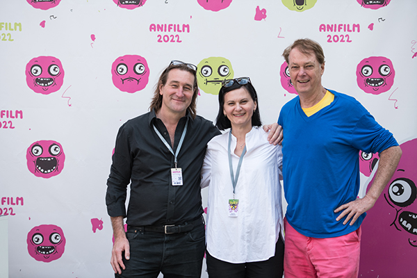 Hisko Hulsing, Katarína Kerekesová, Bill Plympton (foto: René Wolfík)