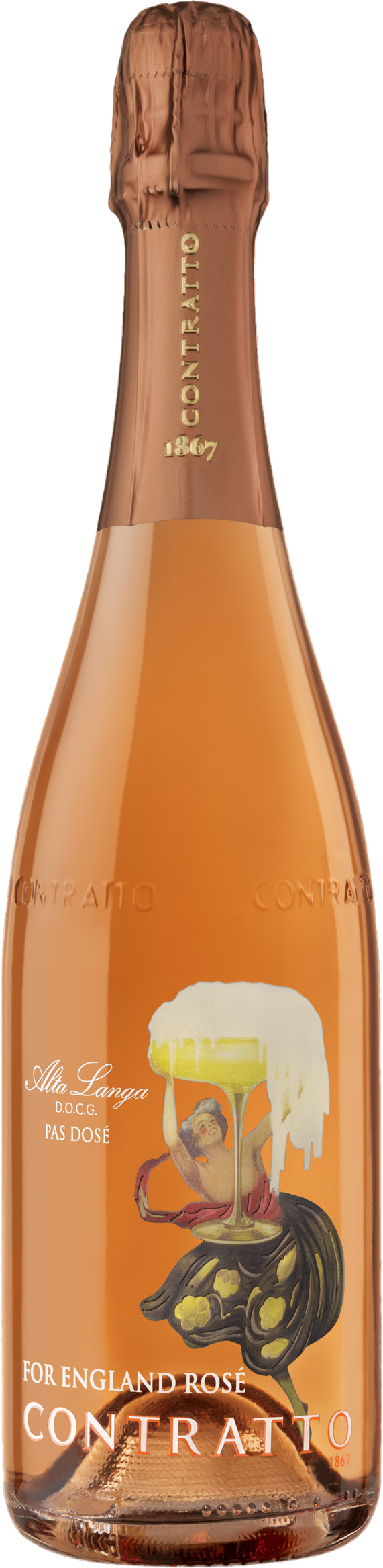 Bottle of Contratto For England Rose Brut Piemonte 2018
