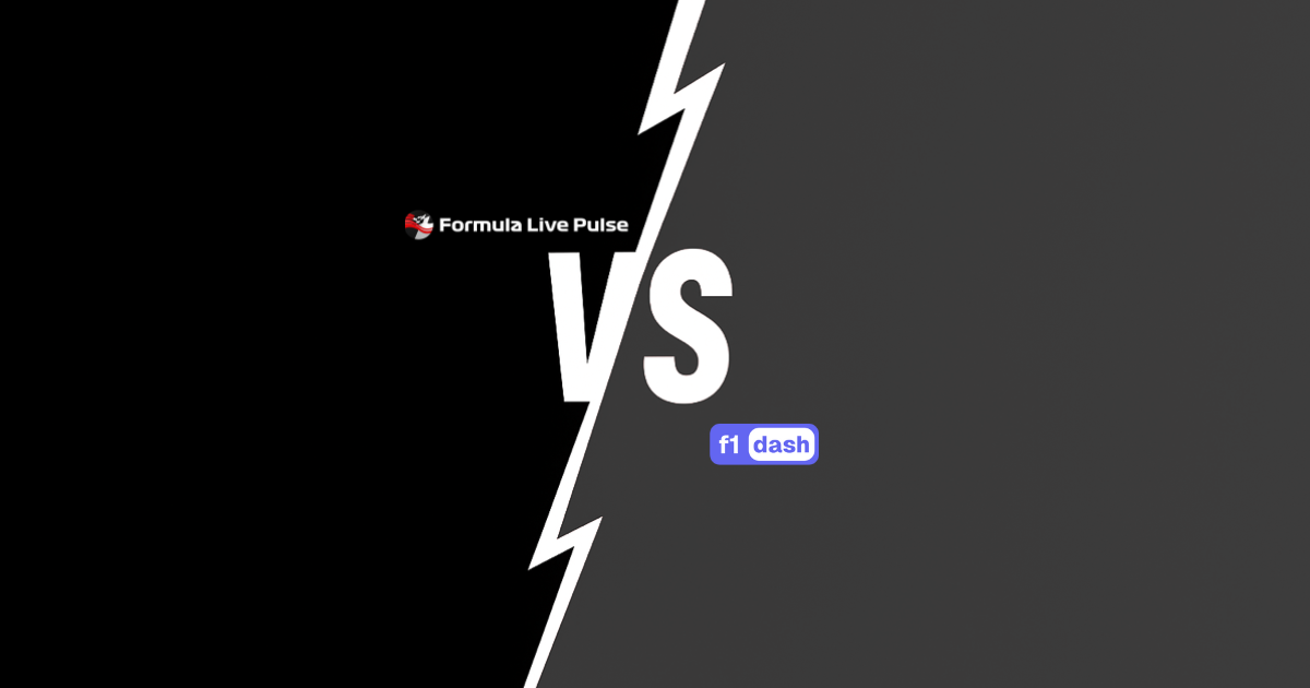Formula Live Pulse vs F1-Dash: the ultimate F1 data dashboard comparison