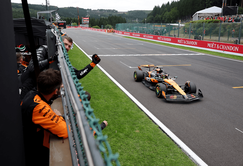 Piastri wins the Belgian Grand Prix: McLaren secures 1-2, Leclerc third