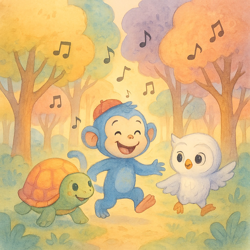 Illustration for Chapter 3: "Călătoria prin Pădurea Melodiilor"