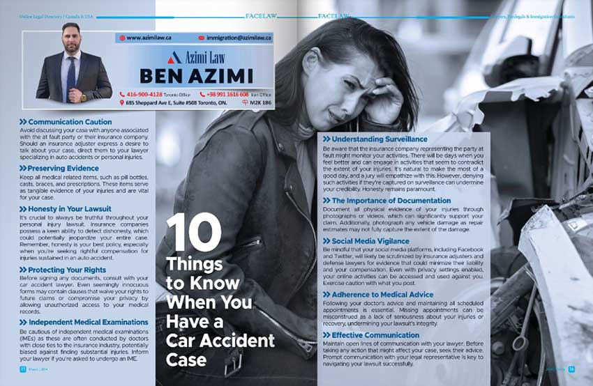 10 Things to Know When You Have a Car Accident Case