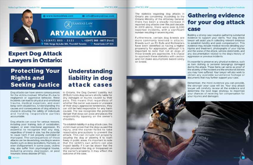Expert Dog Attack Lawyers in Ontario: Protecting Your Rights and Seeking Justice