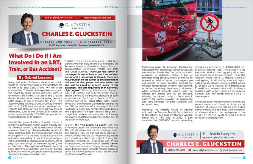 What do I do if I am involved in an LRT, Train, or Bus accident?