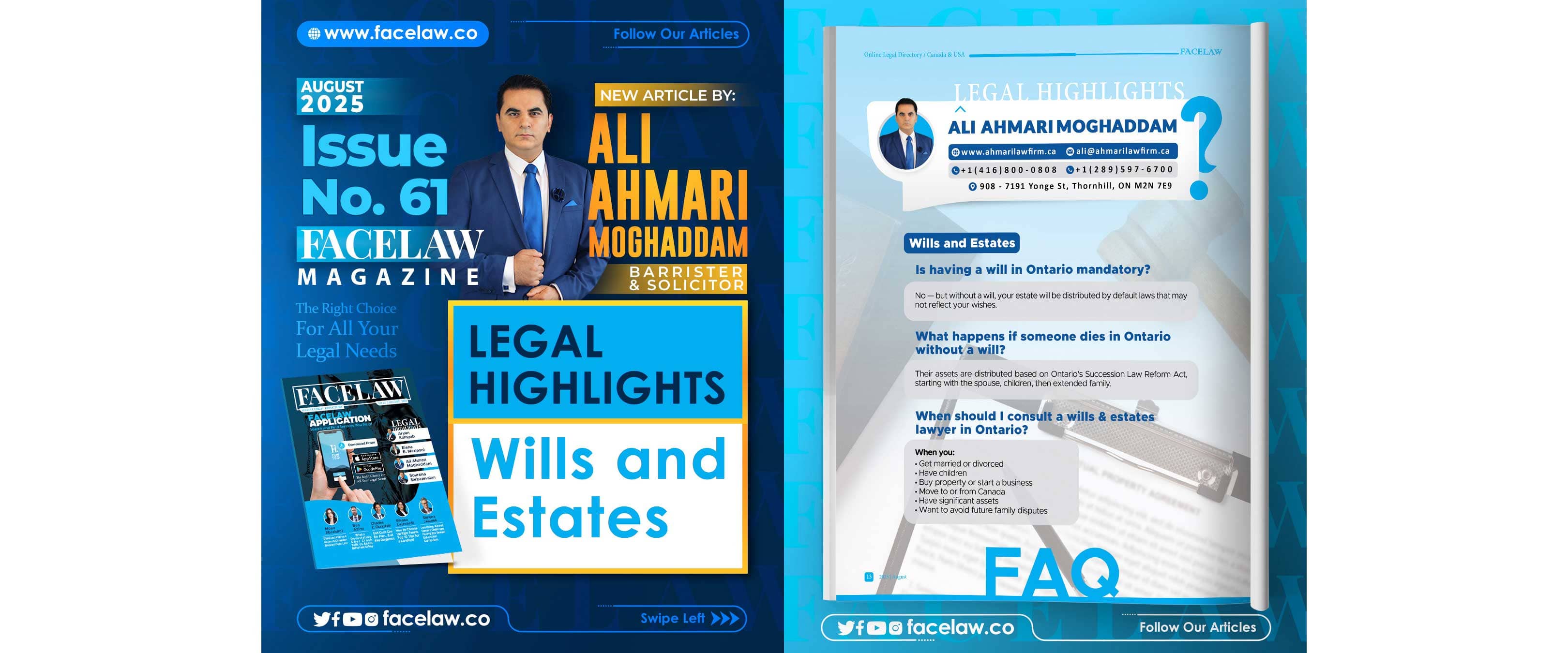 Ali Ahmari’s Legal Highlights