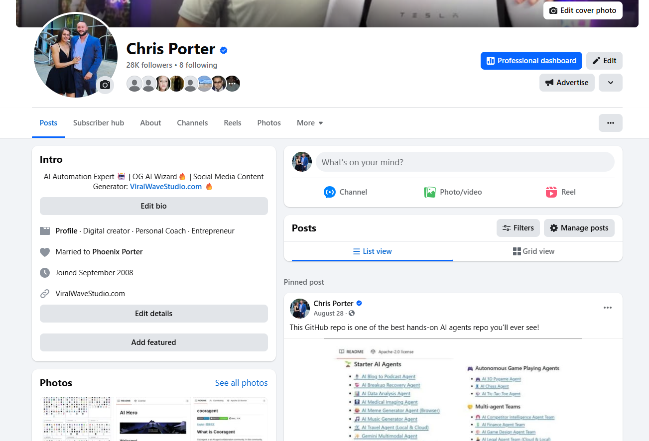 Follow Chris Porter on Facebook