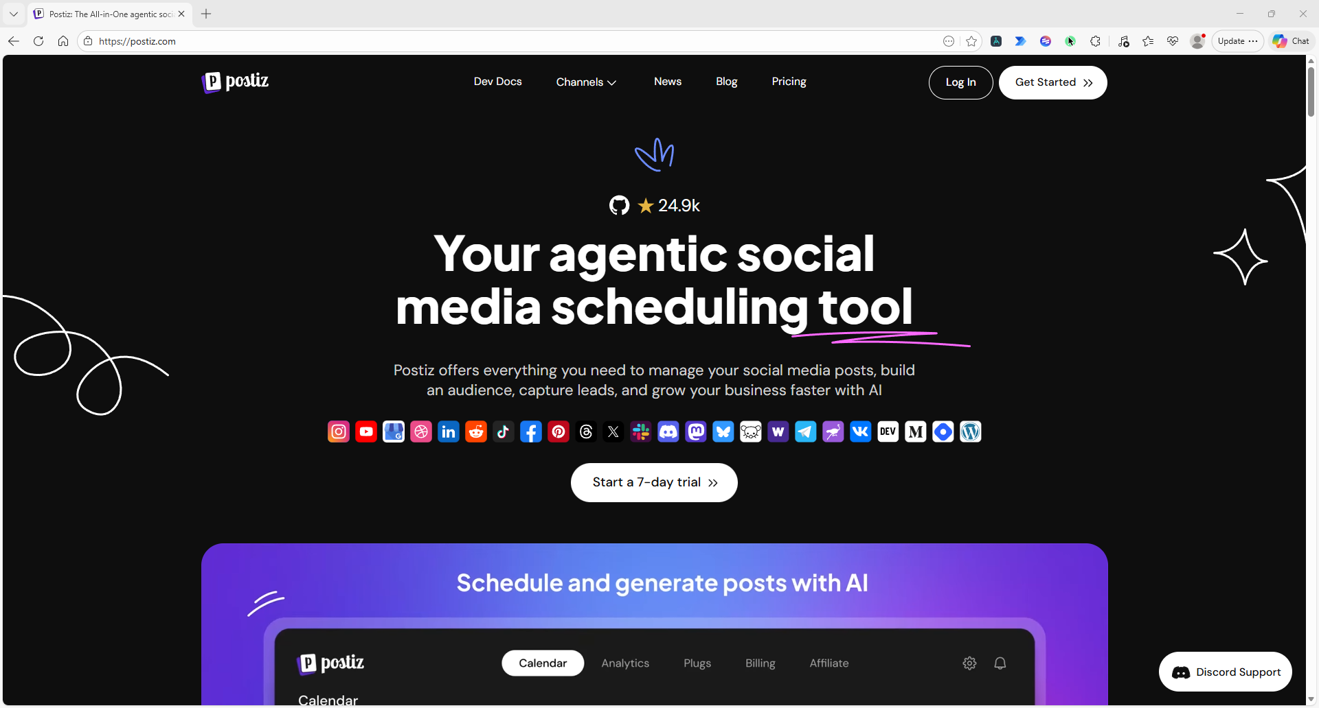 Postiz interface
