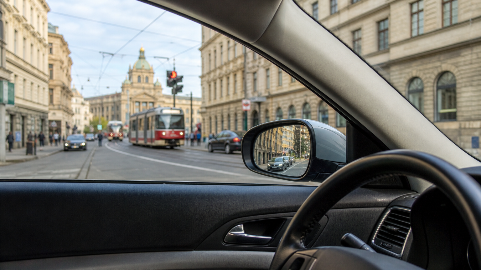 Kalendář směn a poznámky k nákladům pro taxi brigádu v Praze na stole vedle klíčů od auta