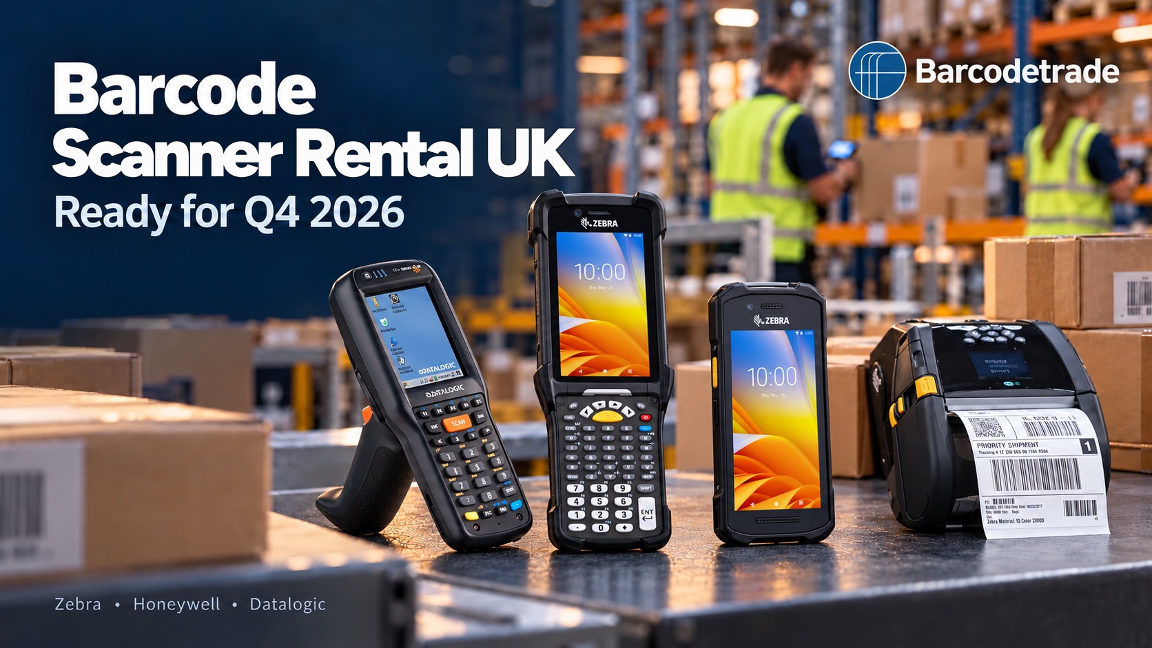 Barcode Scanner Rental UK: Beat the Q4 2026 Peak with Zebra, Honeywell & Datalogic Rentals