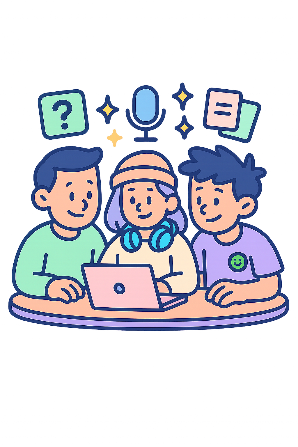 Famille apprenant l'IA ensemble