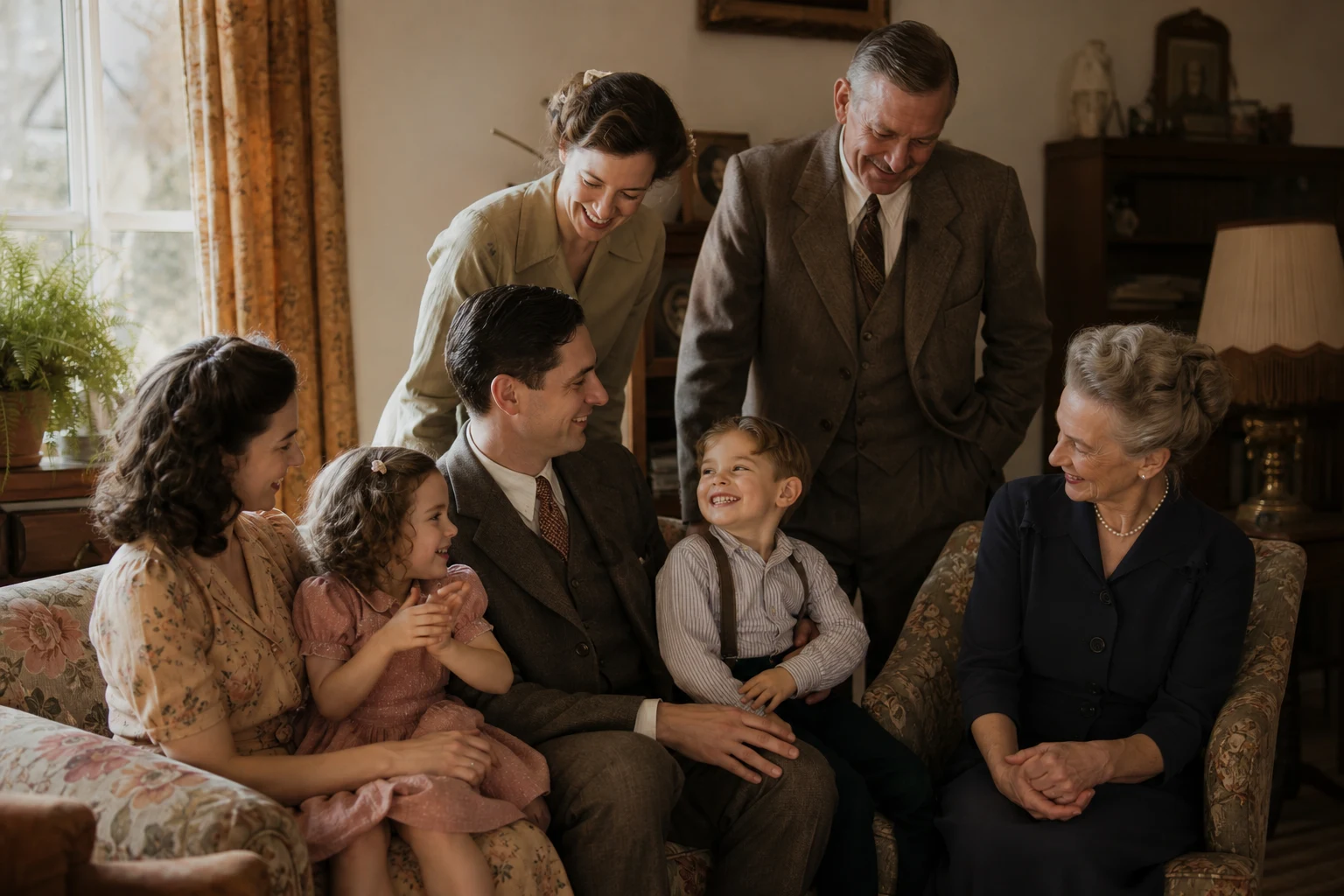 Vintage Vibes: AI-Enhanced Family Portrait Inspiration